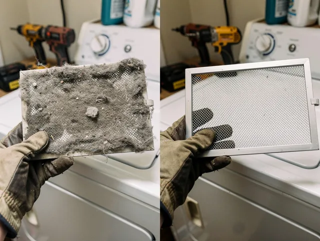 Professional lint trap cleaning by Warwick Dryer Vent Cleaning in Warwick
