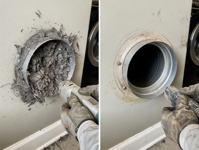 Professional clogged vent cleaning by Warwick Dryer Vent Cleaning in Warwick
