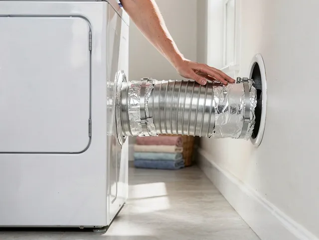 Professional dryer vent hose installation by Warwick Dryer Vent Cleaning in Warwick