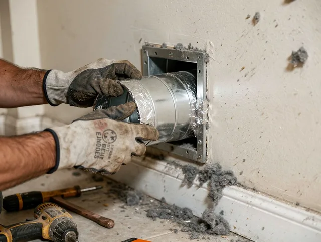 Professional dryer vent repair and installation by Warwick Dryer Vent Cleaning in Warwick