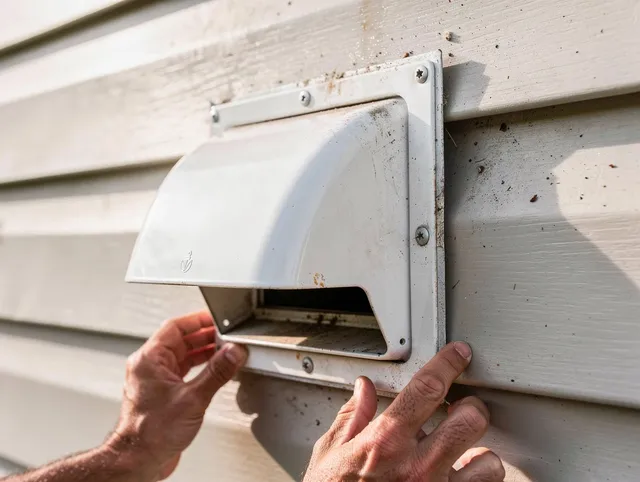 Warwick Dryer Vent Cleaning technician delivering thorough residential dryer vent cleaning service in Warwick